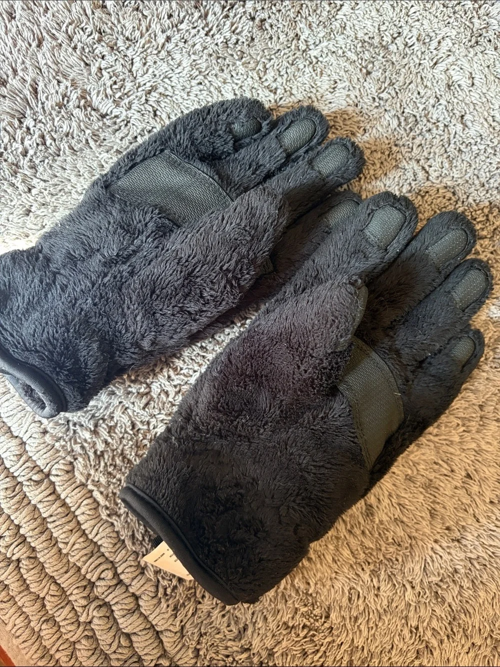 Head Black Fleece-Trim Ski Mittens-Kids M